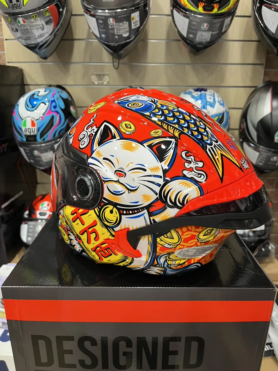 西班牙 MT COSMO SV 星際 招財貓 紅 3/4半罩 安全帽 快拆式鏡片 內墨鏡 鴨尾 亞版公司貨