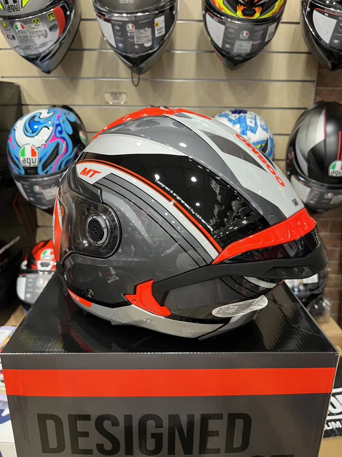 西班牙 MT COSMO SV 星際 黑灰橘條紋 3/4半罩 安全帽 快拆式鏡片 內墨鏡 鴨尾 亞版公司貨