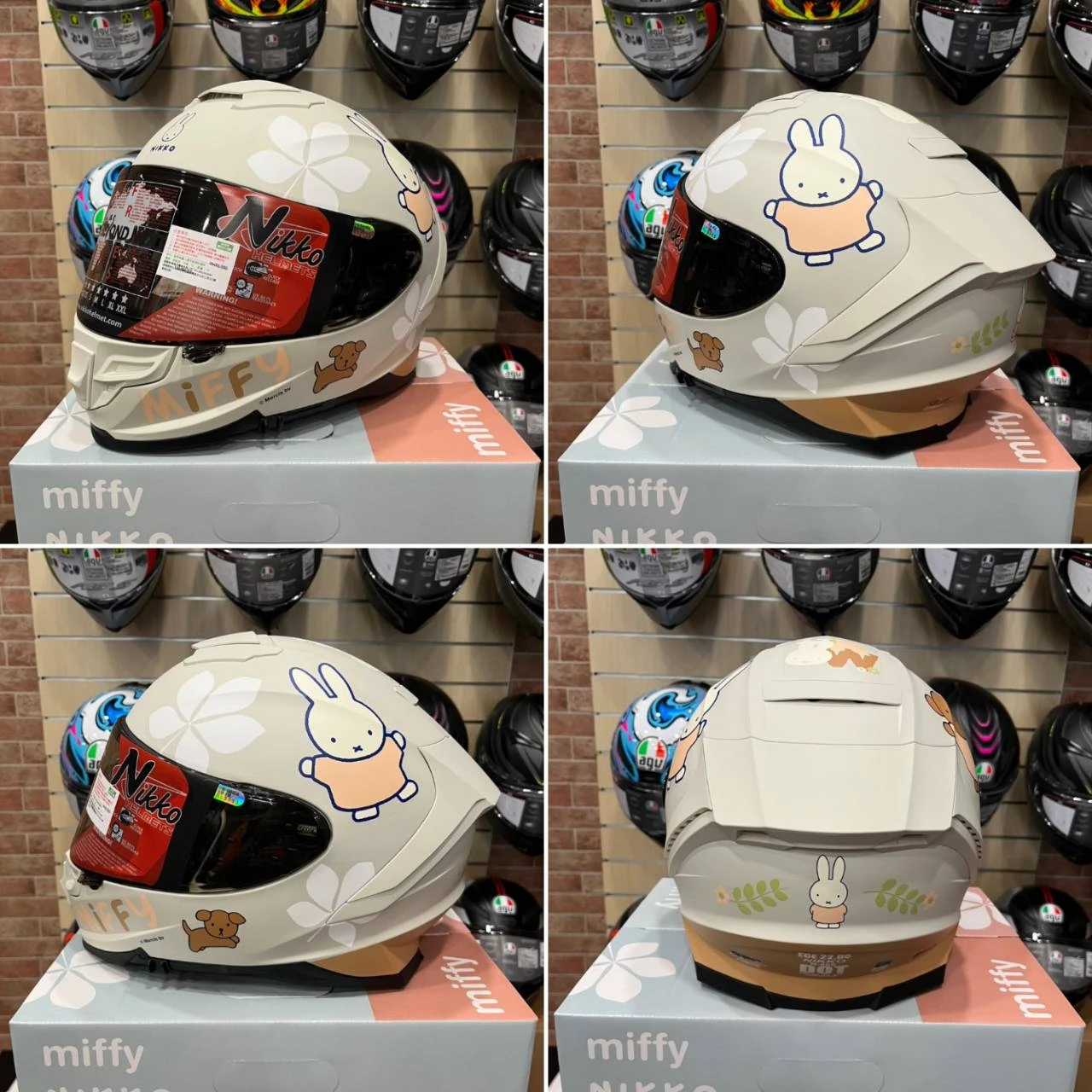 NIKKO N-806 彩繪 #25 miffy 米飛兔 全罩式安全帽 內墨片 耳機槽 N806