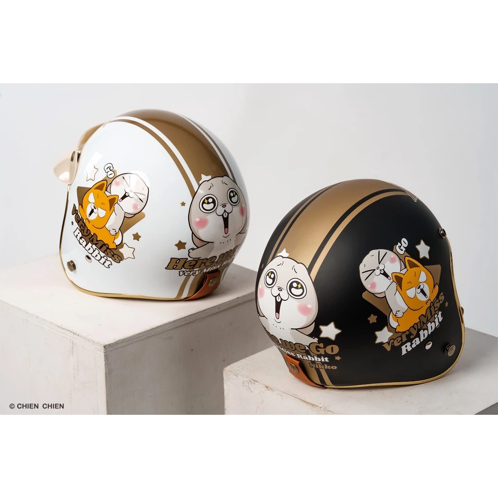   NIKKO N-401/N401 好想兔 Very Miss Rabbit聯名款 復古安全帽 騎士帽 送帽簷