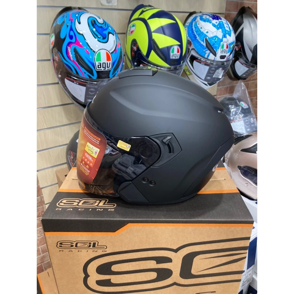 SOL SO-14 素色 半罩式安全帽 SO14 通勤帽 快拆式鏡片 內墨鏡 金屬排齒扣 眼鏡溝