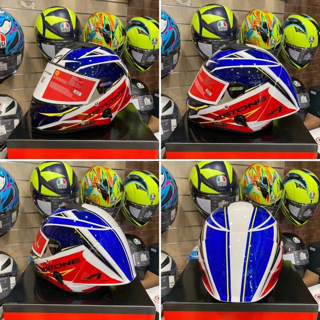 ASTONE GTB 800 AO25 白/藍 大鴨尾 輕量化 全罩 安全帽 內墨片 GTB800