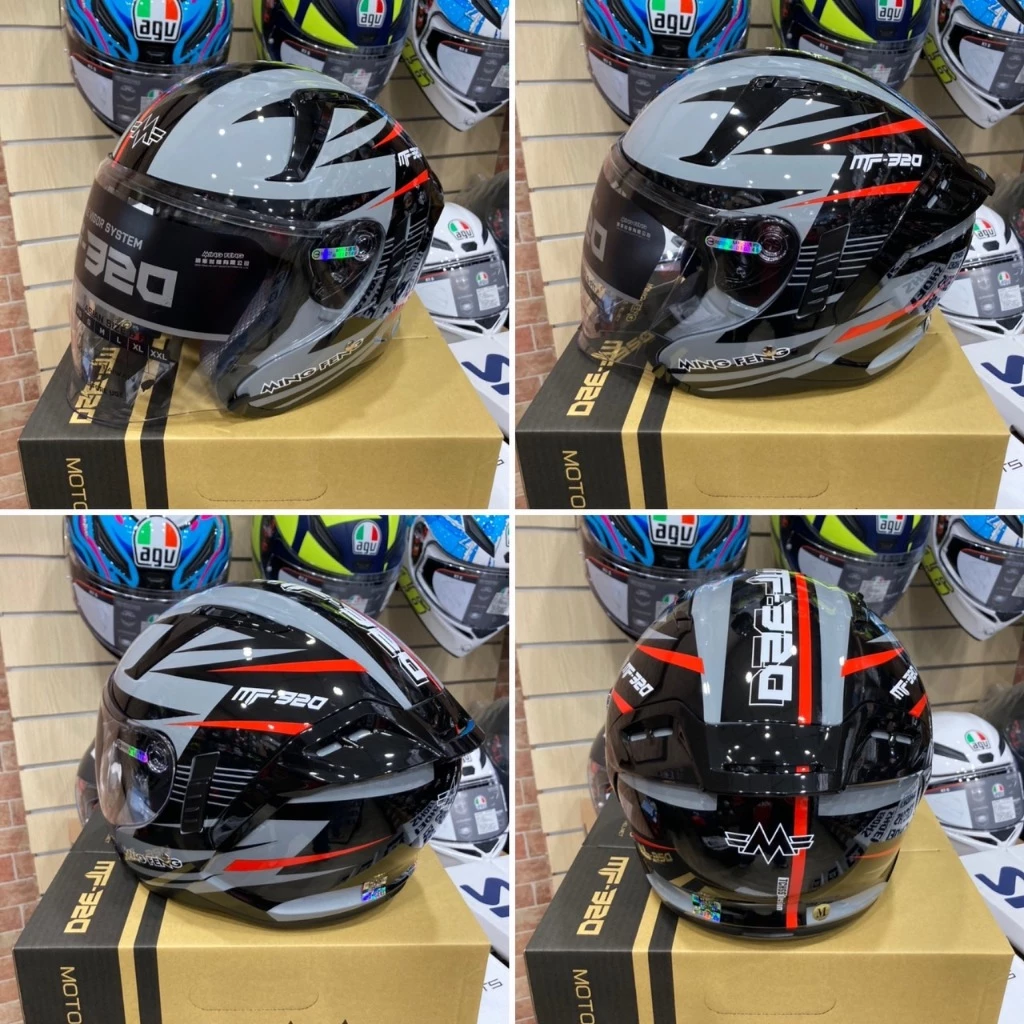 明峯 (KYT 台灣公司) MF320 #T灰 安全帽 3/4罩 內墨片 MF-320
