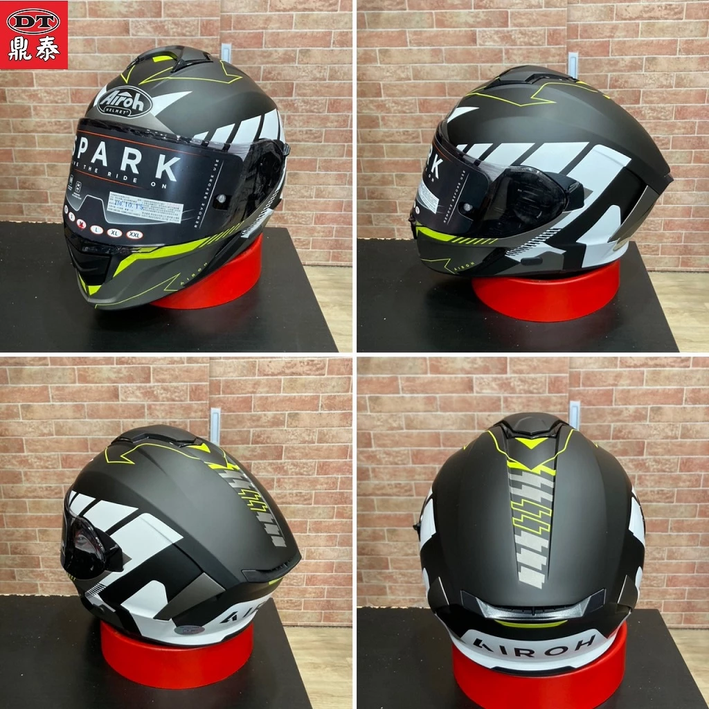 Airoh SPARK #8 消光黑/灰 透氣 輕量化 內墨鏡 全罩 (公司貨)