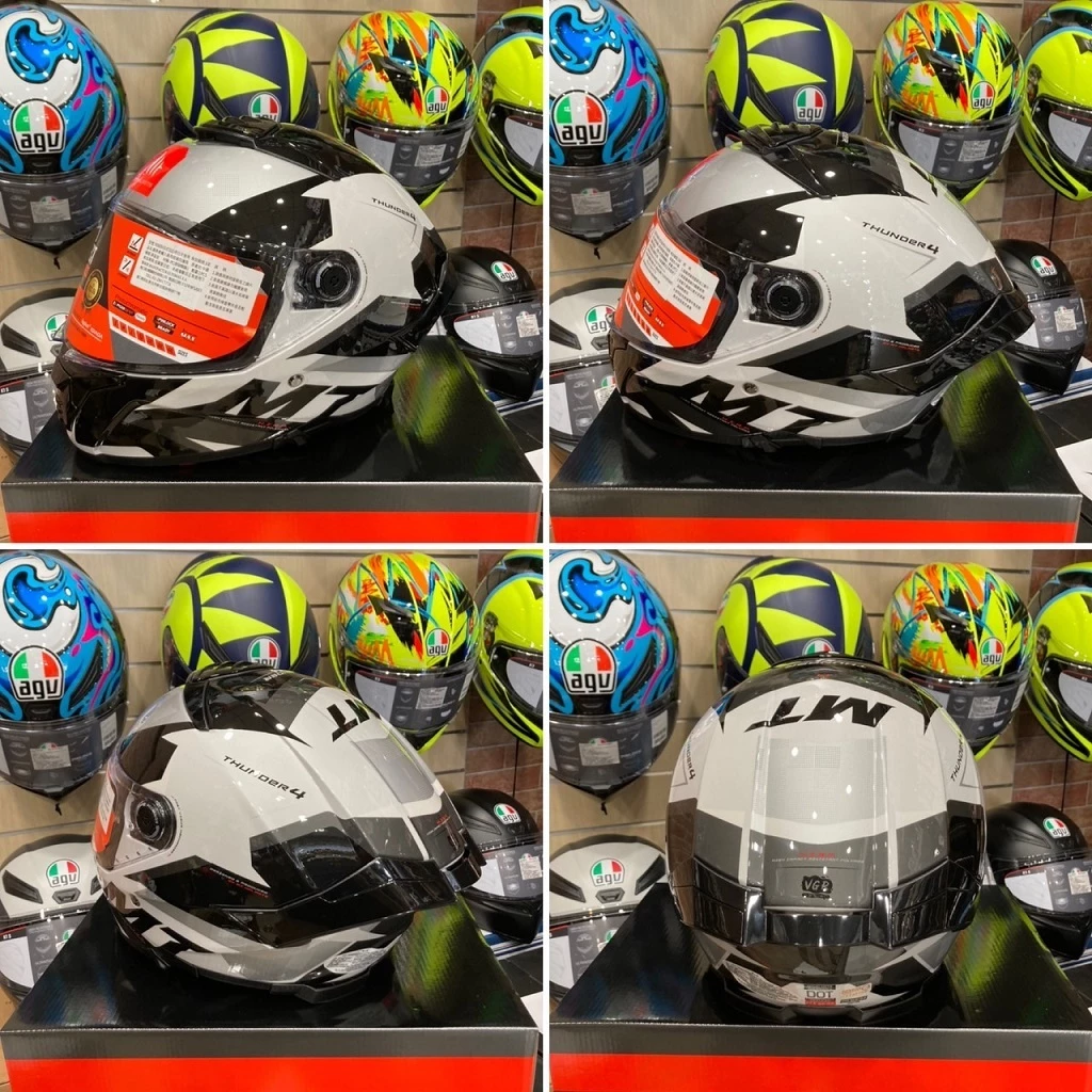 西班牙 MT THUNDER 4 SV 雷神4 黑白埃克索 全罩 安全帽 進口帽 亞版 公司貨