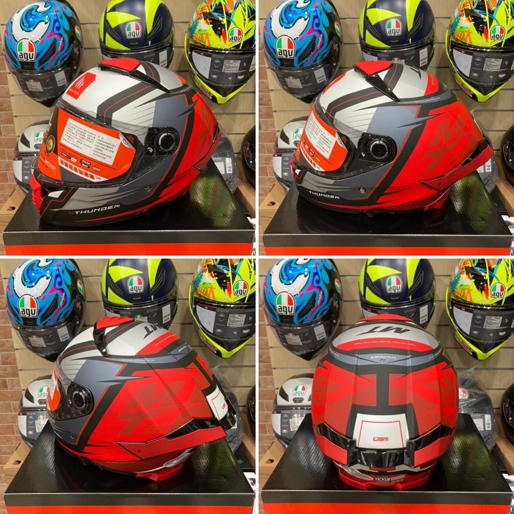 西班牙 MT THUNDER 4 SV 雷神4 灰白紅 派通 消光 全罩 安全帽 進口帽 亞版 公司貨