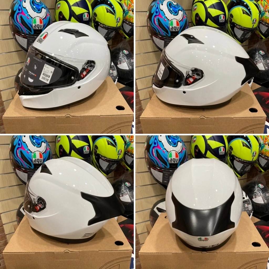 AGV K3 MONO SETA WHITE 亮白 素色 內墨片 全罩安全帽 亞洲版 公司貨 附鴨尾
