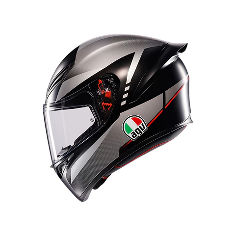  AGV K1-S LAP 消光黑/灰/紅 彩繪 全罩安全帽 K1S 亞洲版 公司貨