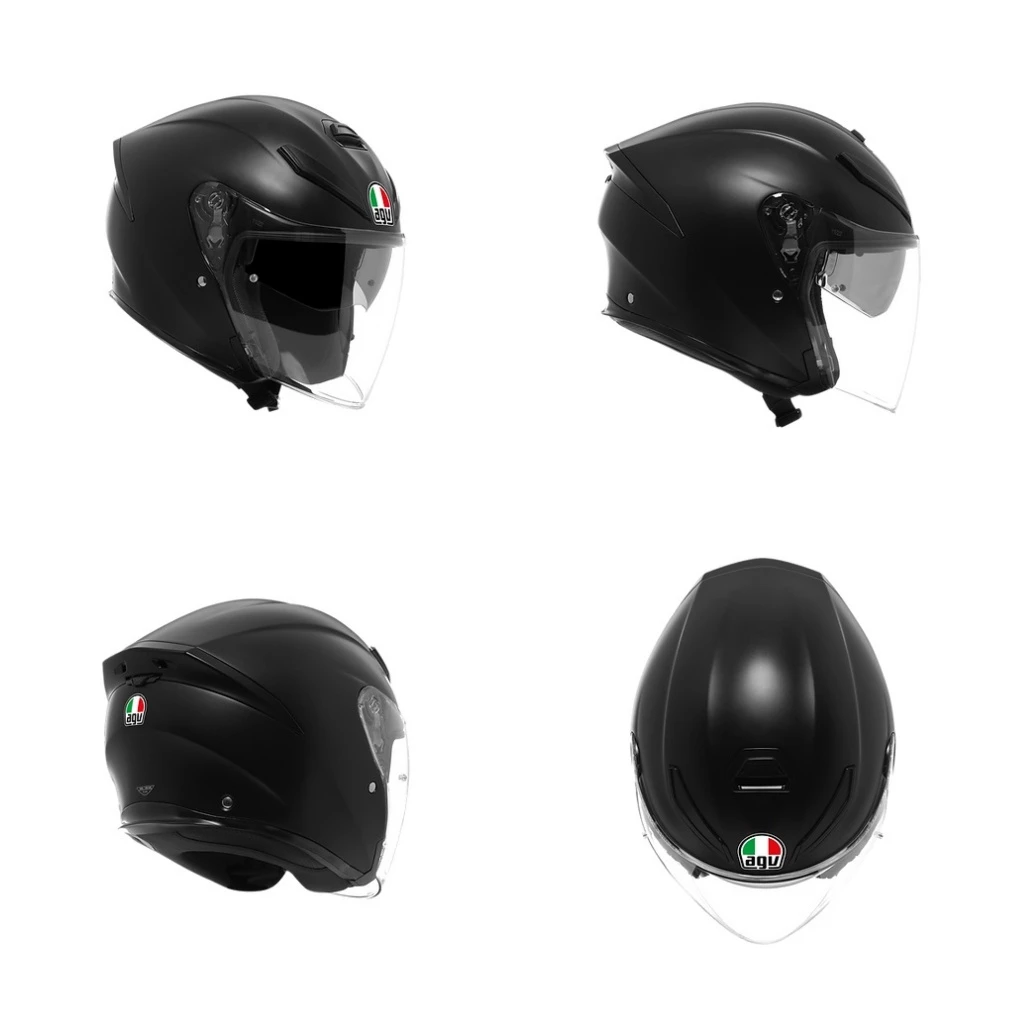 AGV K5 JET EVO MATT BLACK 消光黑 3/4半罩 內墨片 金屬排釦 亞版 公司貨 現貨