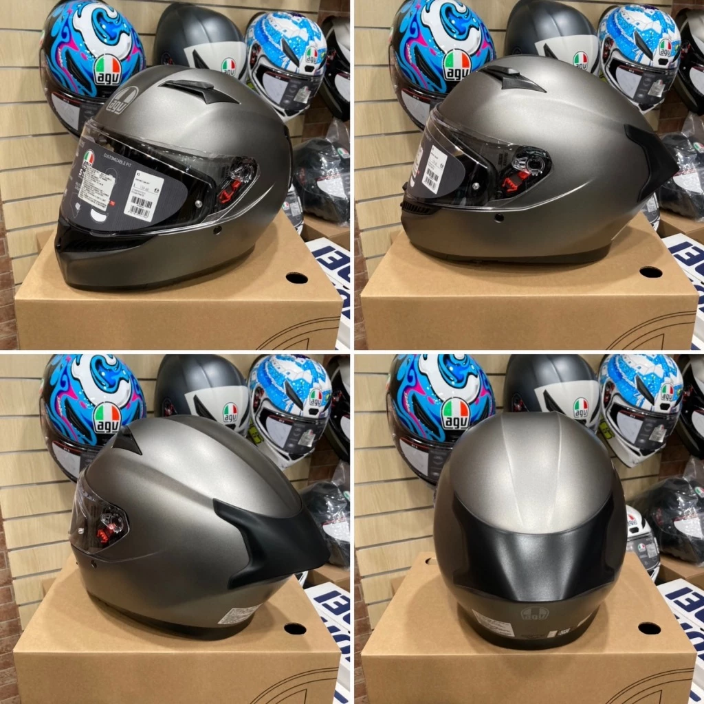 AGV K3 MONO MATT LUNA GREY 消灰 素色 內墨片 全罩安全帽 亞洲版 公司貨 附鴨尾