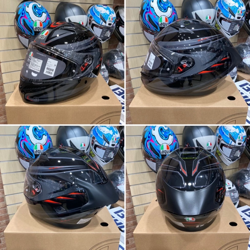  AGV K3 SYTH BLACK/RED 亮黑紅 內墨片 全罩安全帽 亞洲版 公司貨 附鴨尾