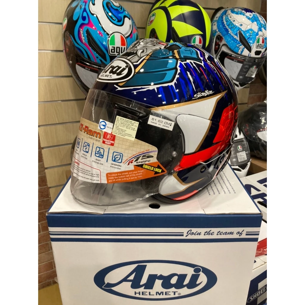  ARAI VZ-RAM Pedrosa Shogun 3/4 半罩 安全帽 VZ RAM