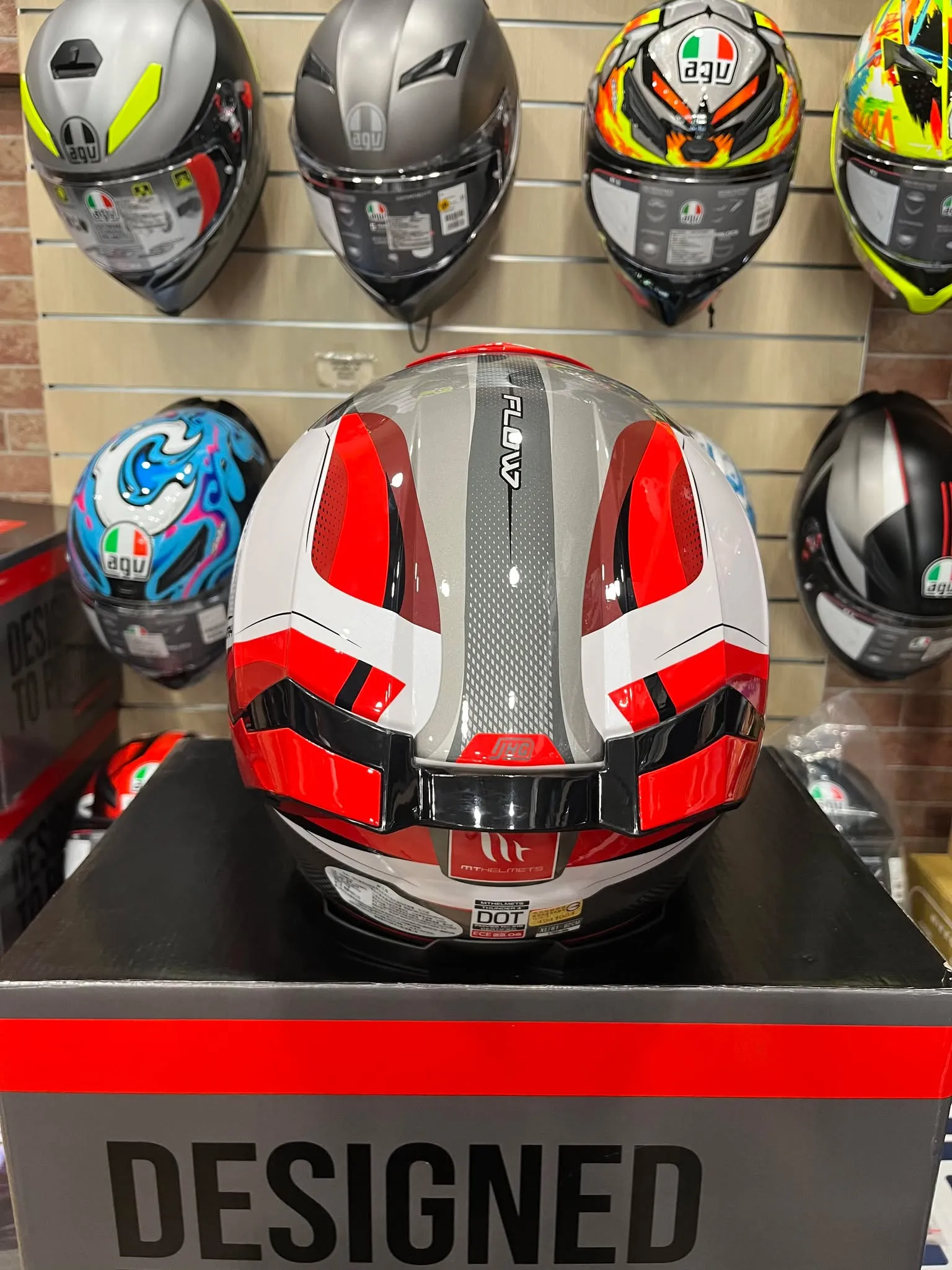 西班牙 MT THUNDER 4 SV 雷神4 白灰紅洪流 全罩 安全帽 進口帽 亞版 公司貨