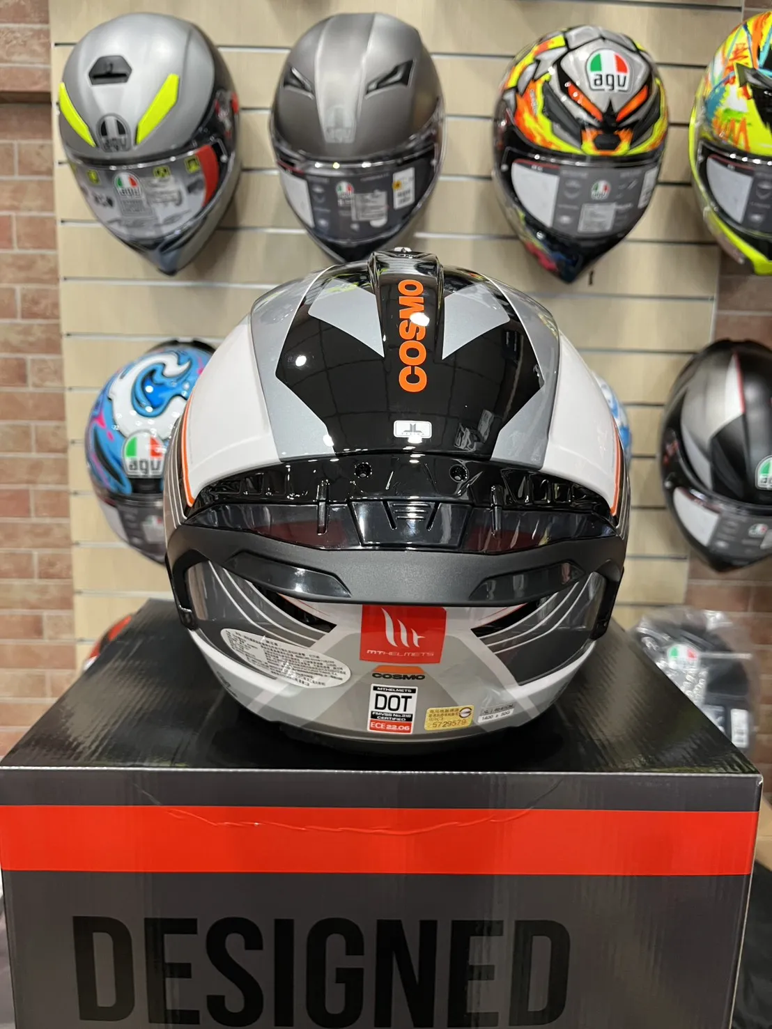 西班牙 MT COSMO SV 星際 黑灰白線條 3/4半罩 安全帽 快拆式鏡片 內墨鏡 鴨尾 亞版公司貨