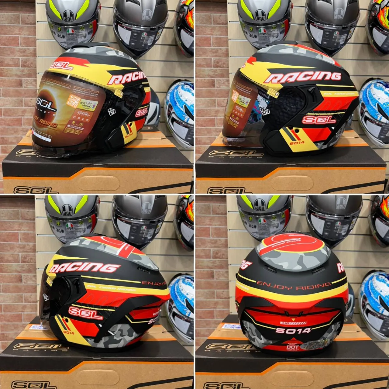 SOL SO-14 急速先鋒 半罩式安全帽 SO14 齒排釦 內墨鏡 通勤帽 快拆式鏡片