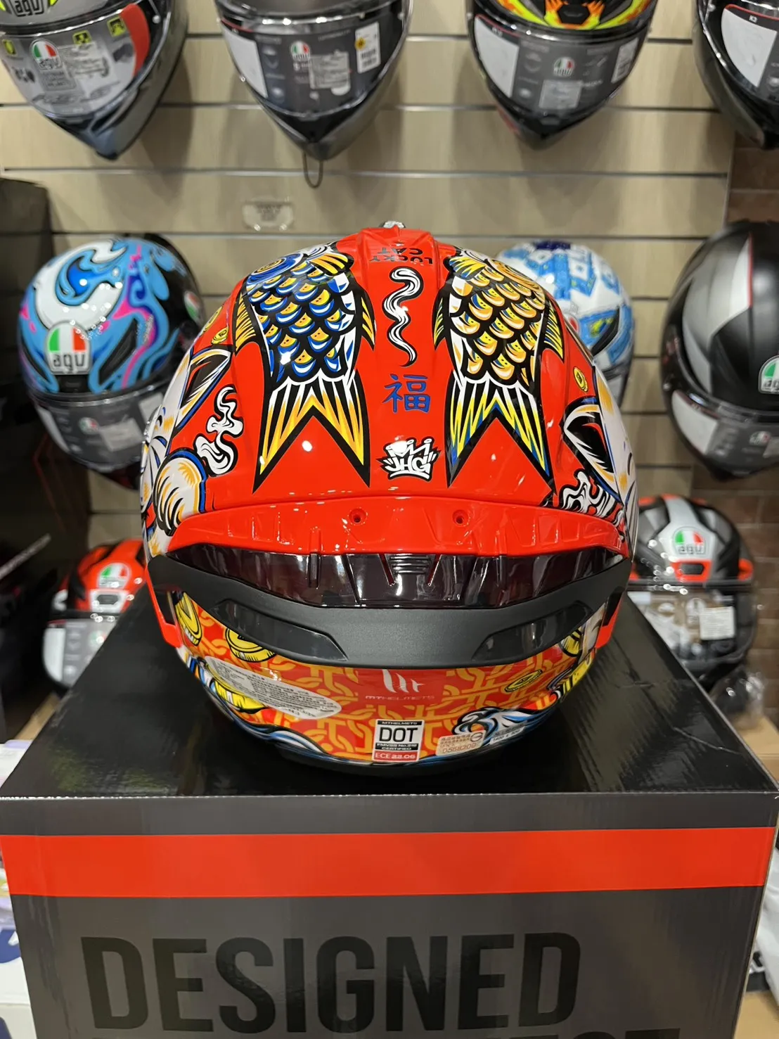 西班牙 MT COSMO SV 星際 招財貓 紅 3/4半罩 安全帽 快拆式鏡片 內墨鏡 鴨尾 亞版公司貨