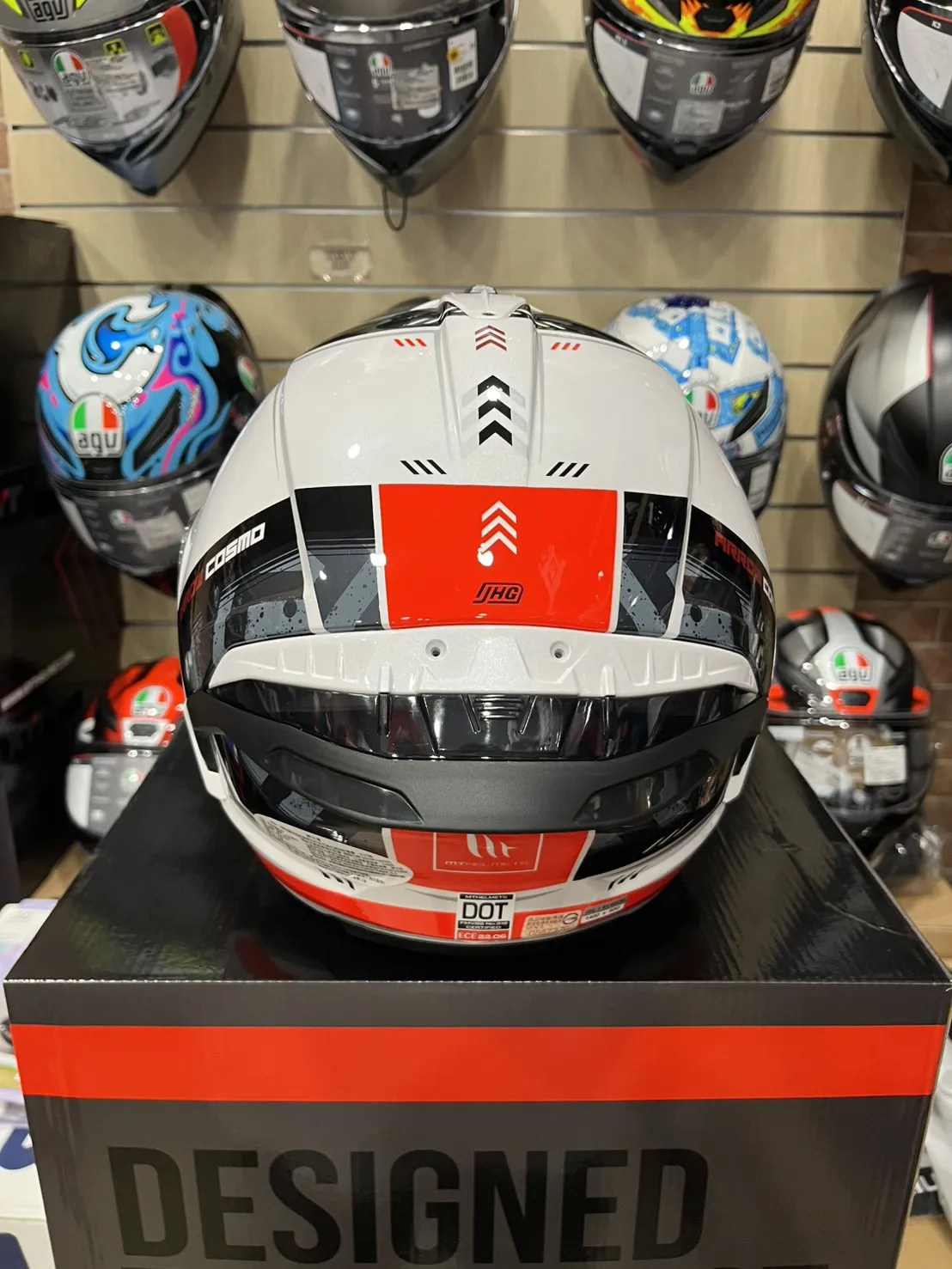 西班牙 MT COSMO SV 星際 黑白橘方向 3/4半罩 安全帽 快拆式鏡片 內墨鏡 鴨尾 亞版公司貨