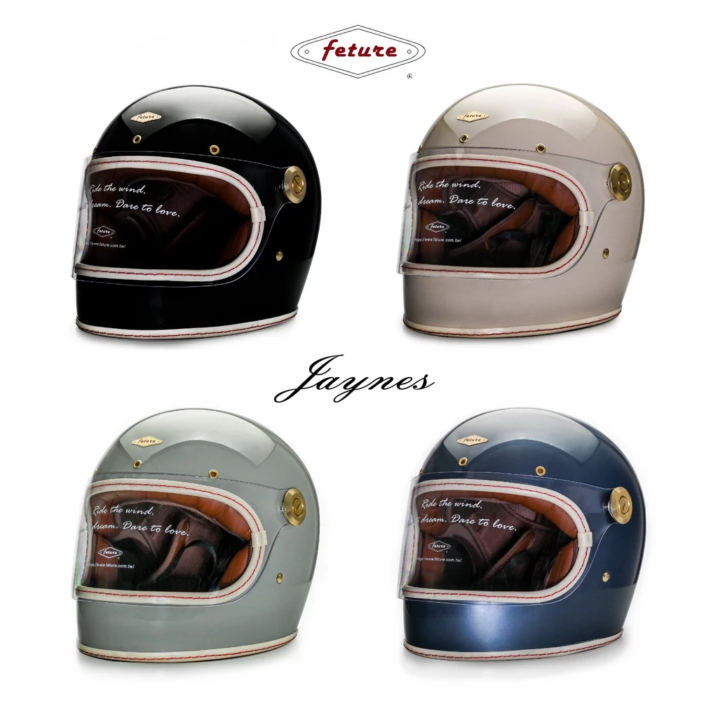 FETURE 飛喬 JAYNES 傑尼斯 樂高帽 復古帽 全罩式 安全帽 白皮邊