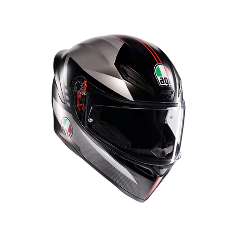  AGV K1-S LAP 消光黑/灰/紅 彩繪 全罩安全帽 K1S 亞洲版 公司貨