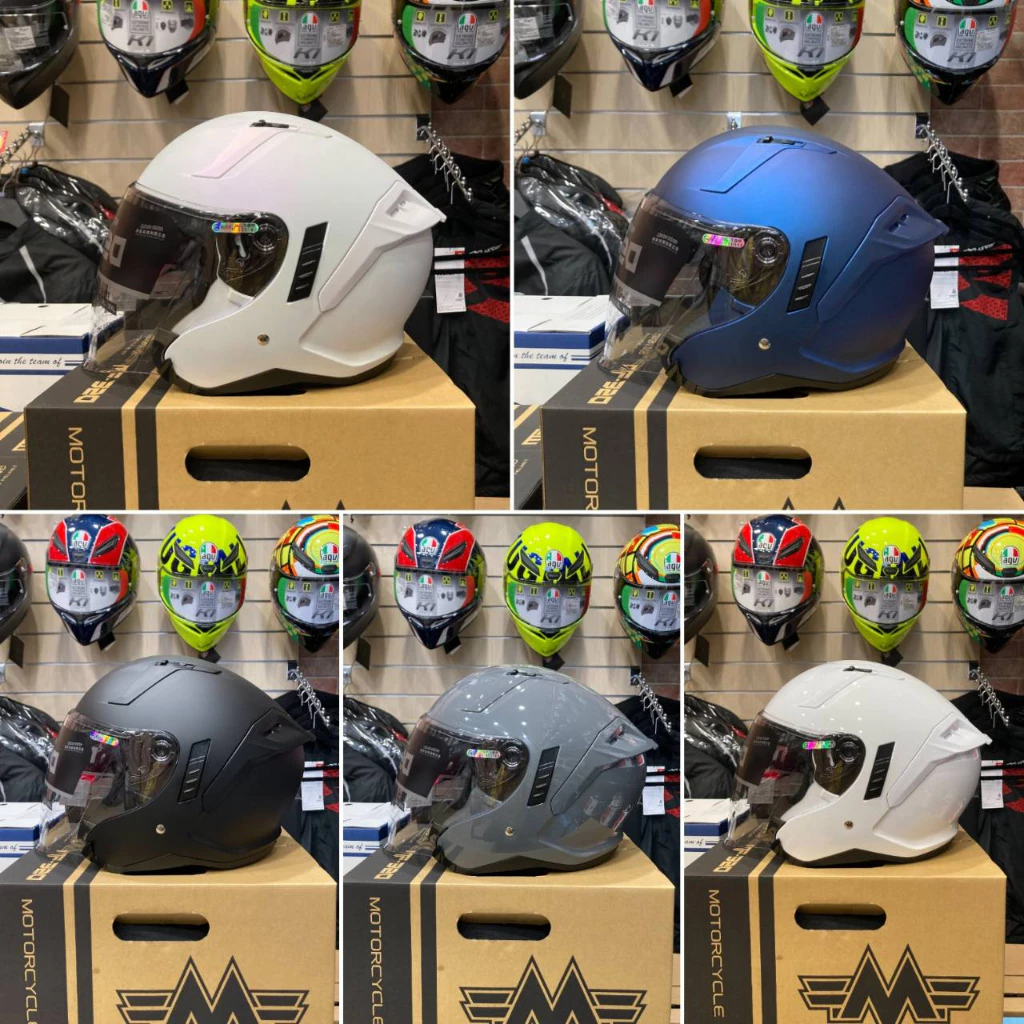 明峯 (KYT 台灣公司) MF320 素色 安全帽 3/4罩 內墨片 MF-320