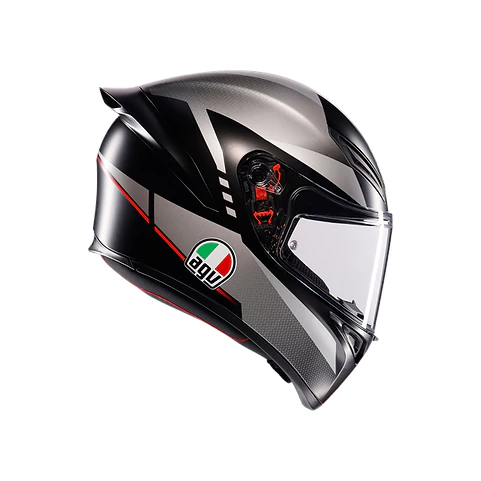  AGV K1-S LAP 消光黑/灰/紅 彩繪 全罩安全帽 K1S 亞洲版 公司貨