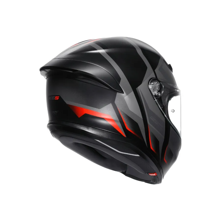 AGV K6 S KARVE 消光黑灰紅 公司貨 亞洲版 碳纖維 全罩安全帽 新款 K6S 輕量 大鴨尾