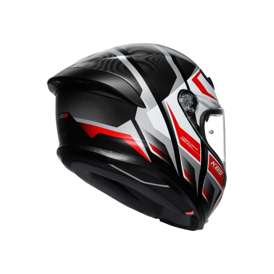 AGV K6 S KARVE 消光黑白紅 公司貨 亞洲版 碳纖維 全罩安全帽 新款 K6S 輕量 大鴨尾