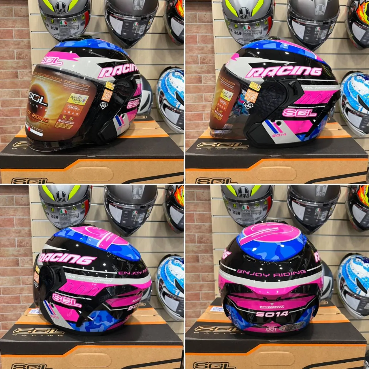 SOL SO-14 急速先鋒 半罩式安全帽 SO14 齒排釦 內墨鏡 通勤帽 快拆式鏡片