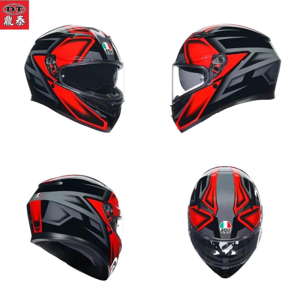 AGV K3 COMPOUND BLACK RED 亮黑紅 內墨片 全罩安全帽 亞洲版 公司貨 附鴨尾