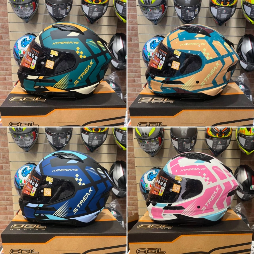 SOL SF-6 / SF6 前衛者 內藏式墨鏡 EPS完全防護 全可拆洗 全罩 安全帽