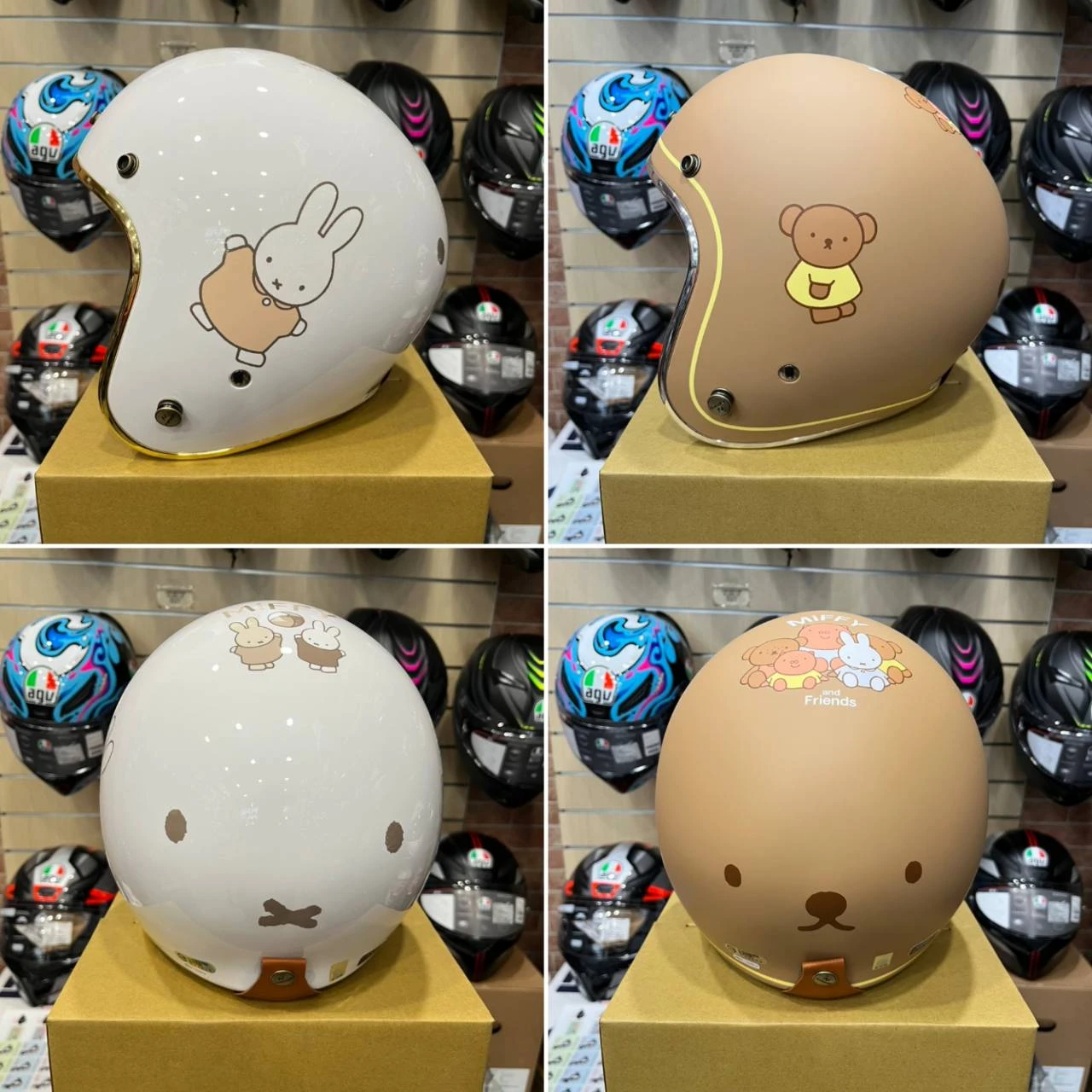 NIKKO N401 彩繪 miffy 米飛兔系列 復古安全帽 半罩帽 荷蘭經典 N-401