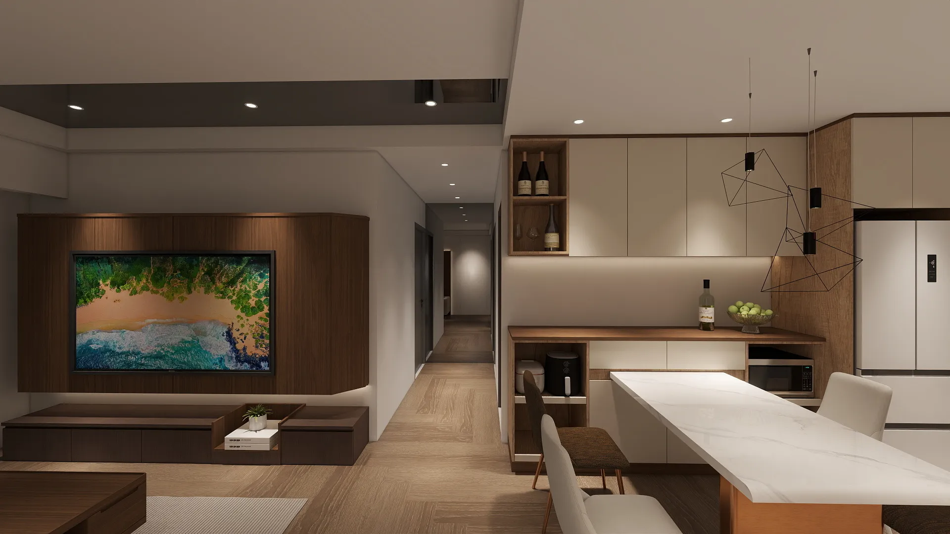 【大塊藏硯兩房現代簡約風】｜北屯室內設計｜19坪小坪數規劃案例｜邸苑室內設計