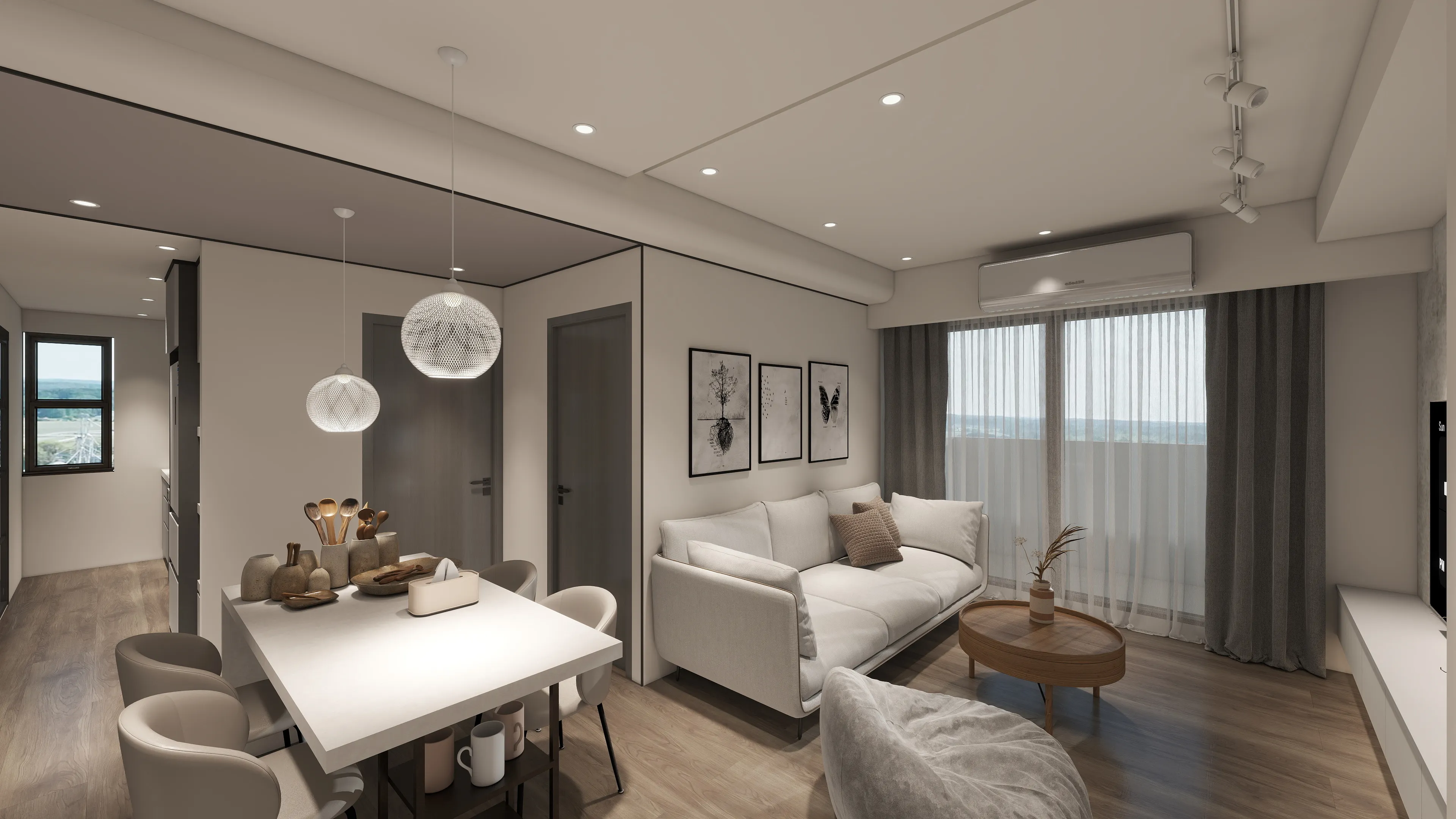 沙鹿勝興興站裝潢必學！邸苑「以簡馭繁」生活哲學：19.5 坪三房的隱形收納術，預演從容的日常儀式感。