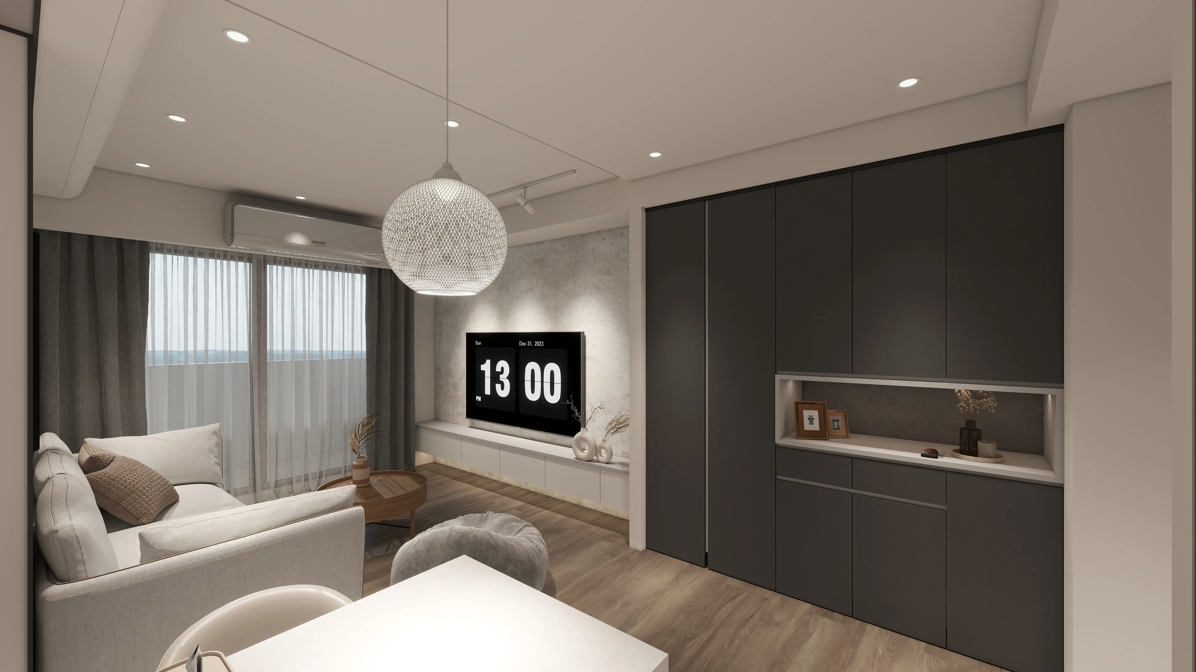 沙鹿勝興興站裝潢必學！邸苑「以簡馭繁」生活哲學：19.5 坪三房的隱形收納術，預演從容的日常儀式感。