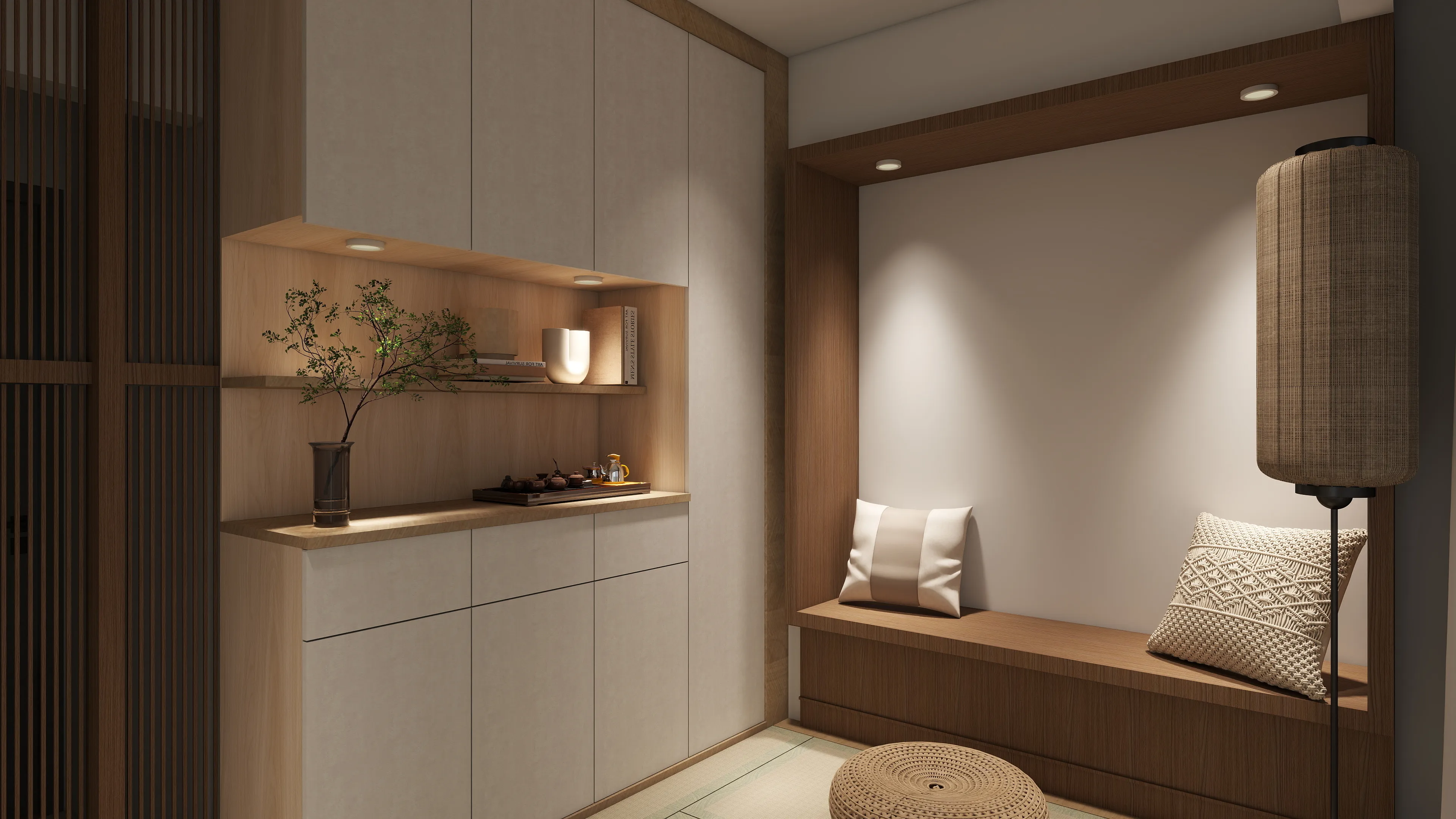 「侘寂」與「北歐」的垂直對話：秀水鴻茂富匯透天別墅，邸苑打造 37.5 坪感官藝術居所。