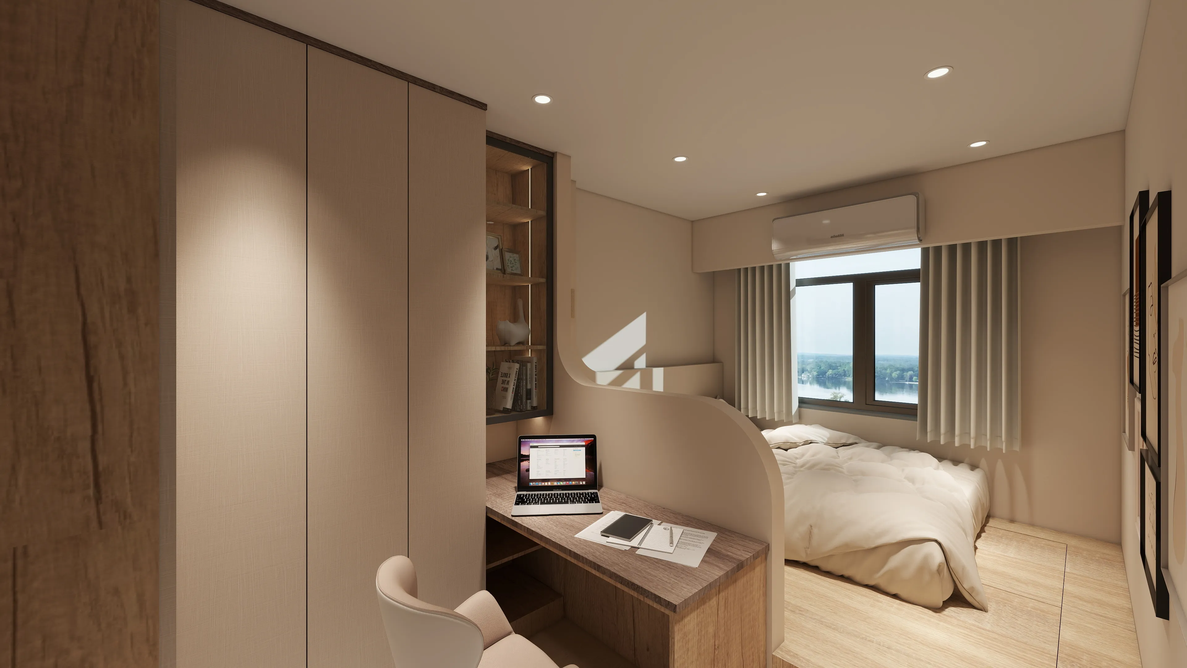 當北歐風遇見鹿港藤編：鹿江風華 22.5 坪質感宅，邸苑用「復古與簡約」勾勒古鎮裡的慢生活。