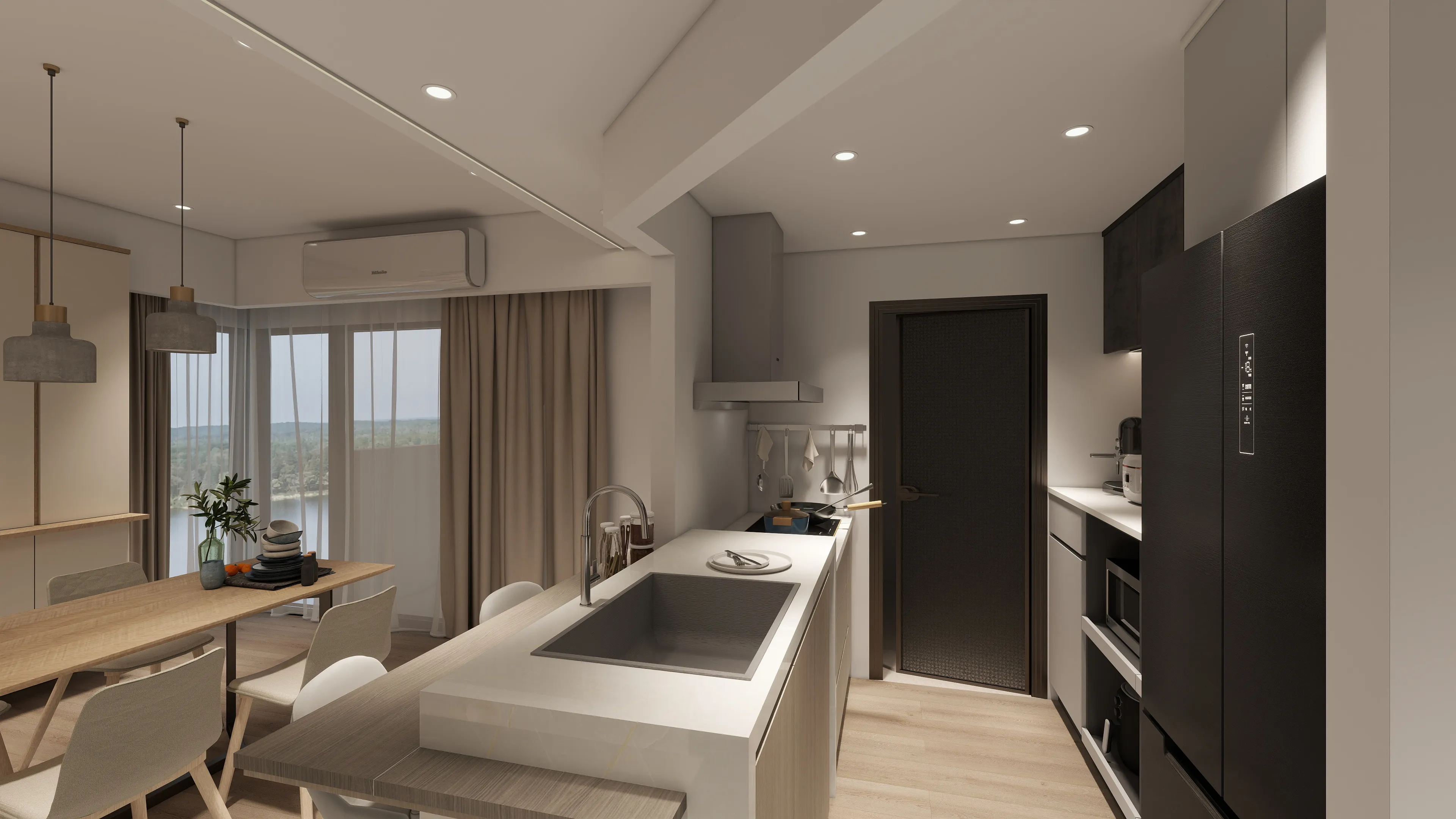 1+1>2 的極致空間！麗晨花果山裝潢範例：看邸苑如何用「垂直動線」讓 23.5 坪三房更有趣。