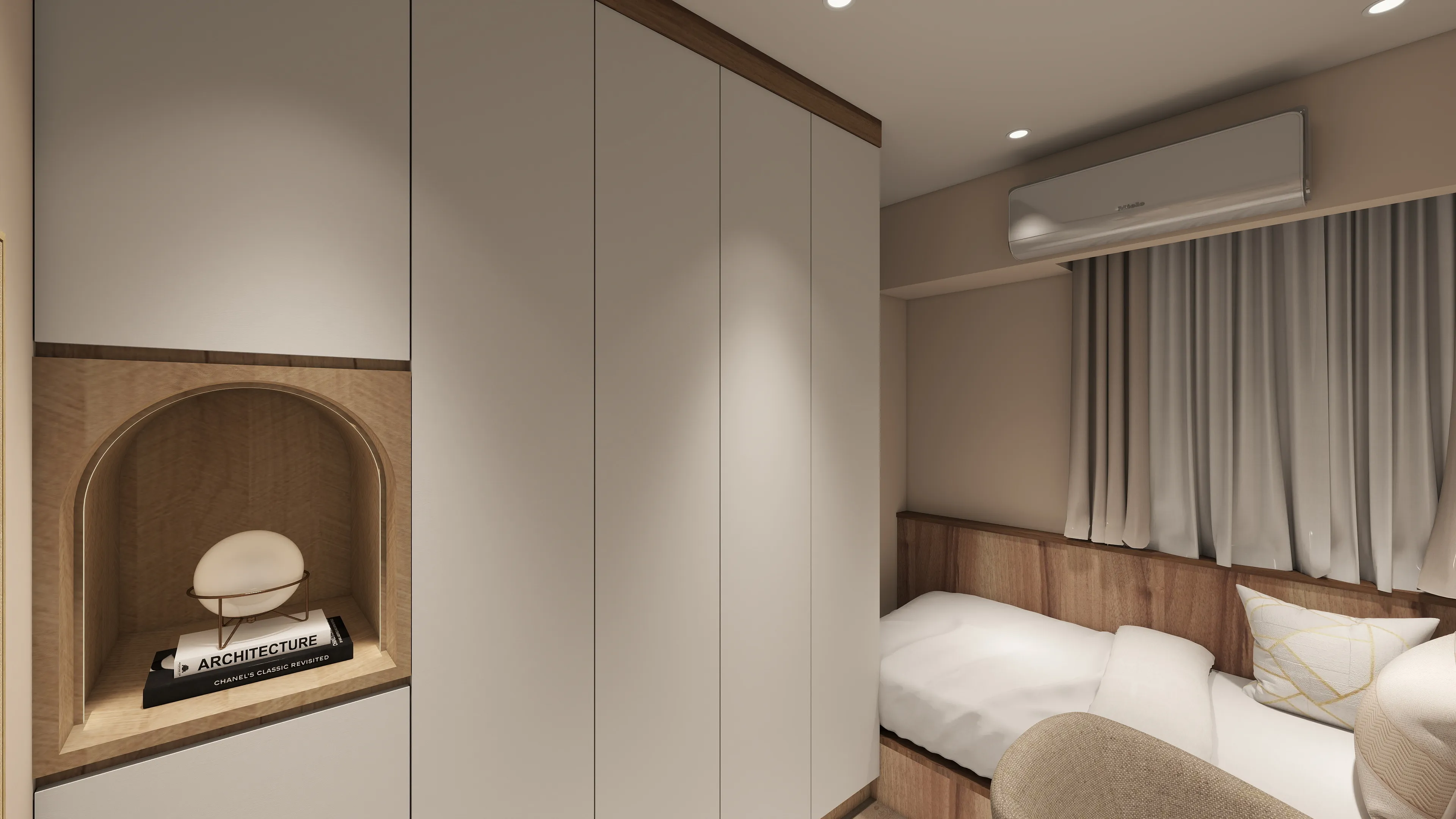 沙鹿勝興興站裝潢必學！邸苑「以簡馭繁」生活哲學：19.5 坪三房的隱形收納術，預演從容的日常儀式感。