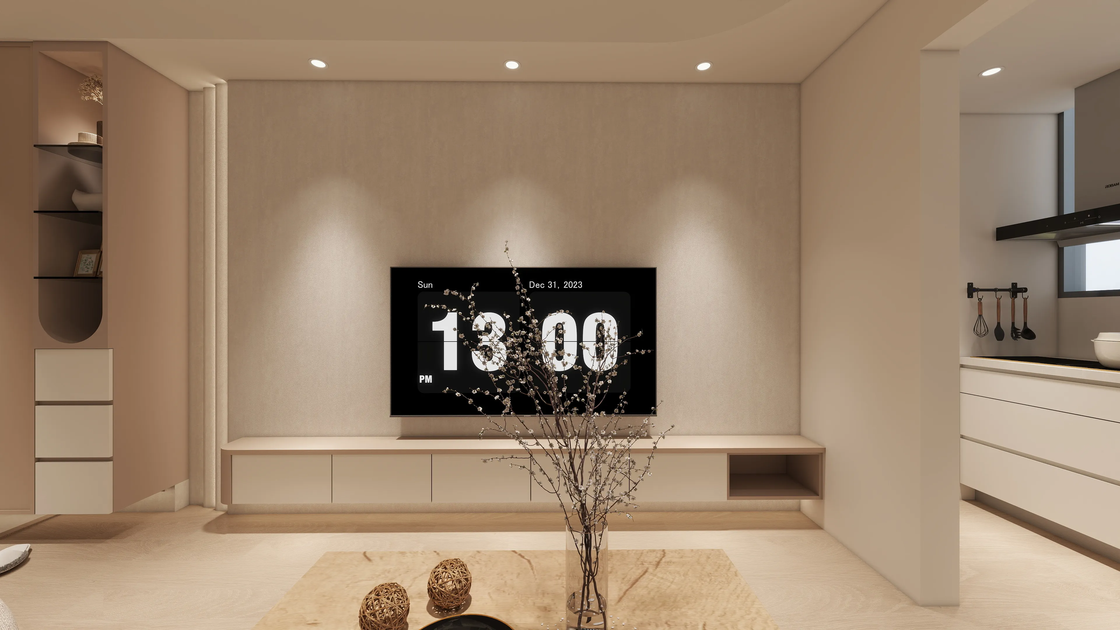 邸苑室內設計-光明苑 2房-客廳 電視櫃-簡約風