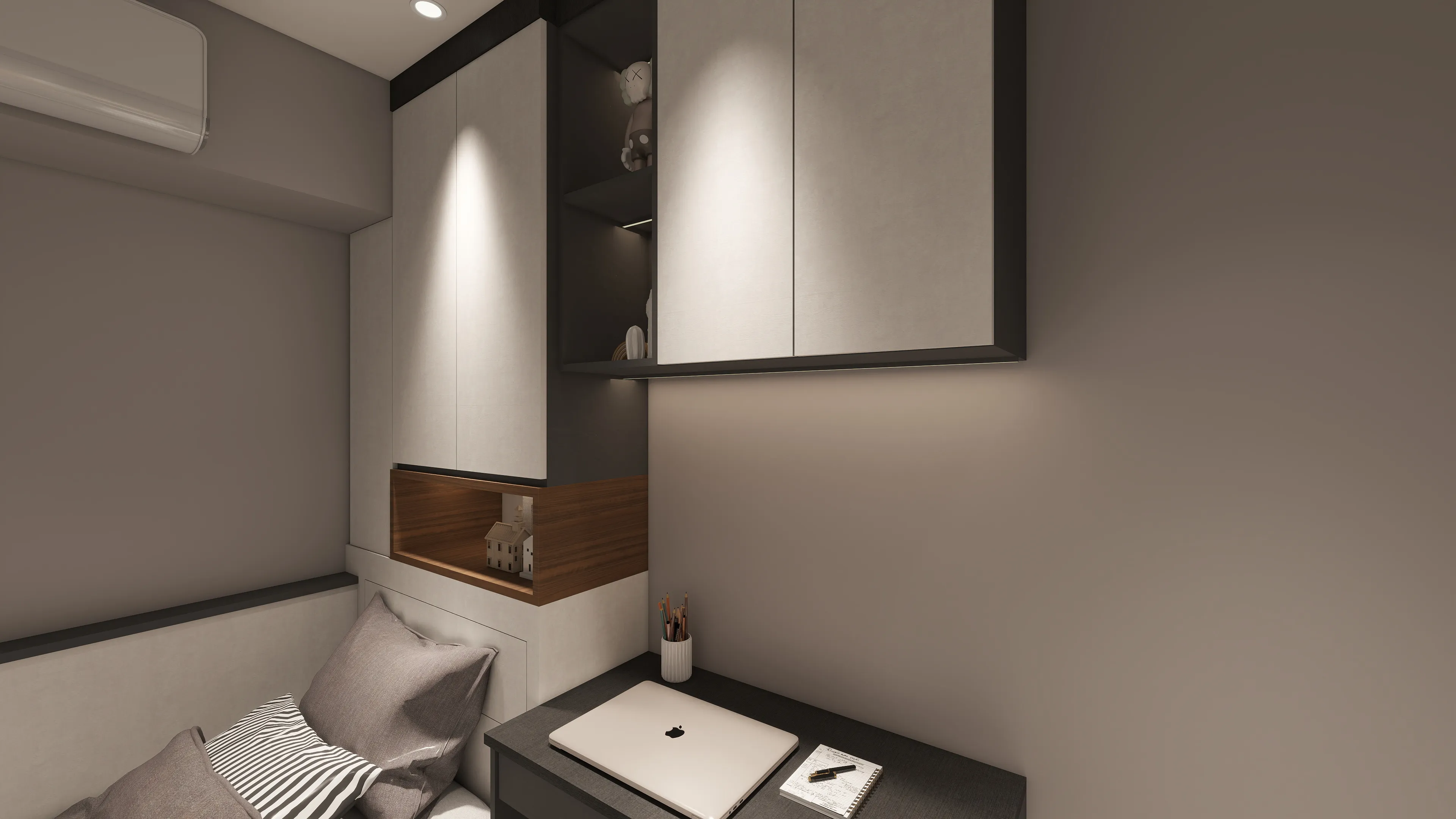 邸苑室內設計-勝興興站 3房-次臥室2書桌-簡約風