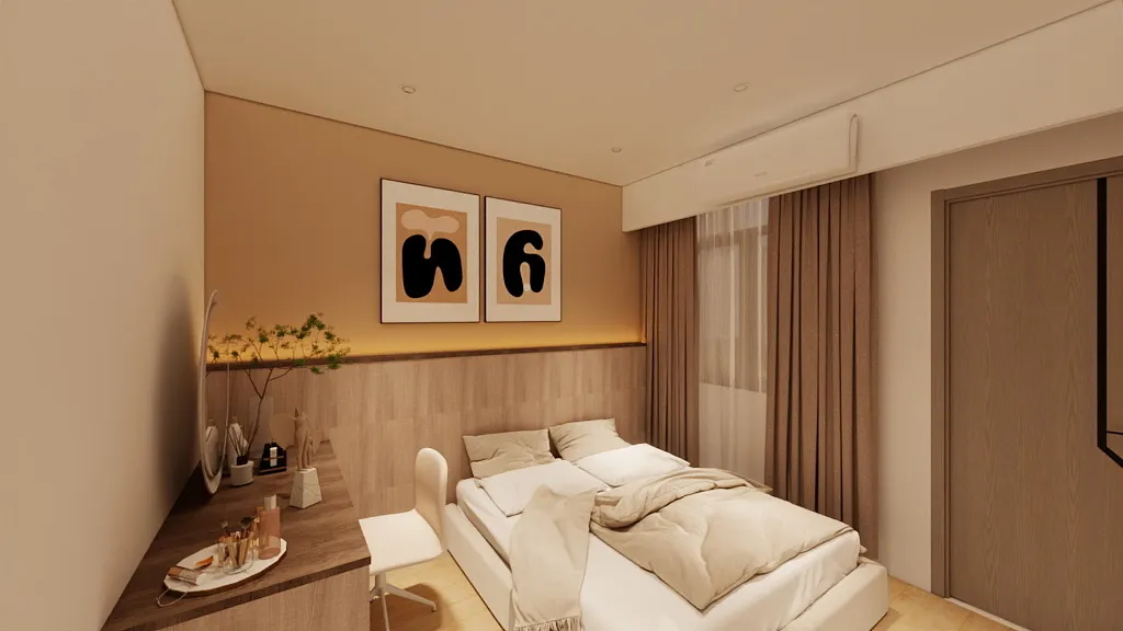 邸苑室內設計-元城上萃 2房-臥室 床頭-北歐風