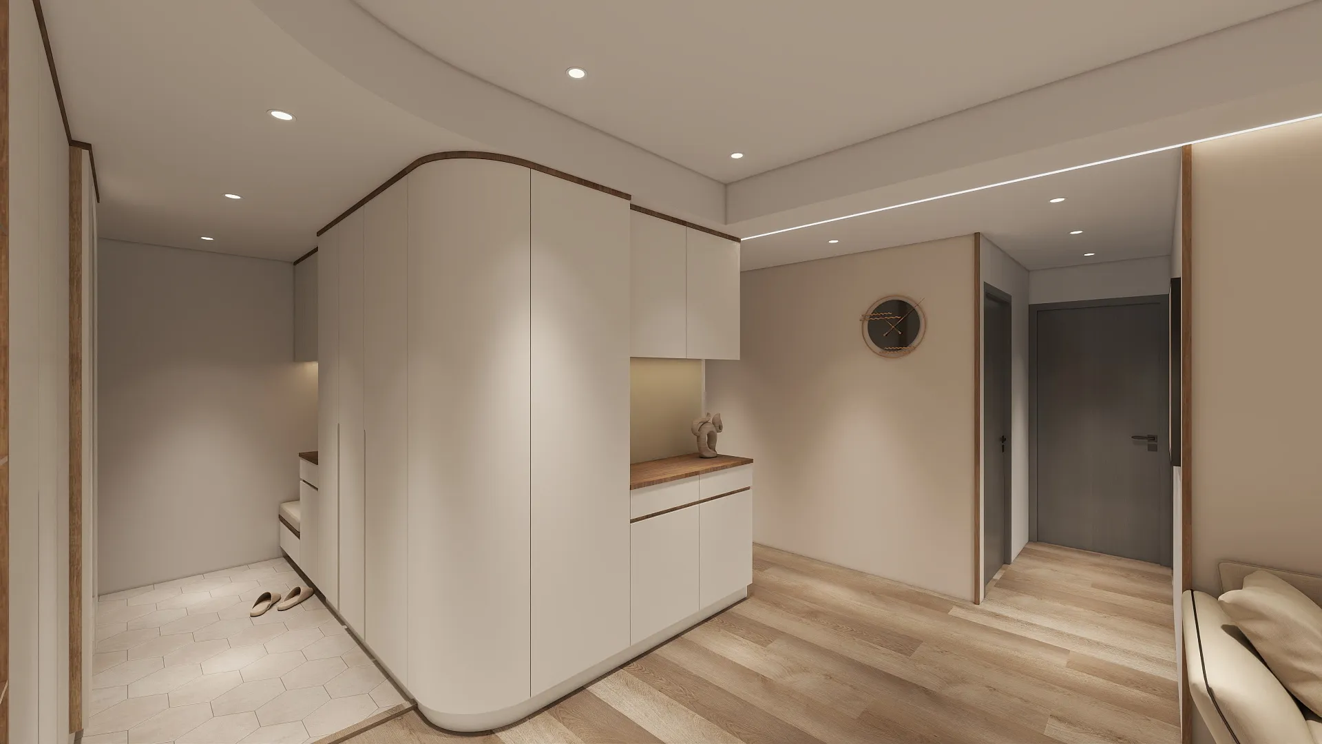 邸苑室內設計-勝興豐境 A1B1-L型轉角收納 -北歐風