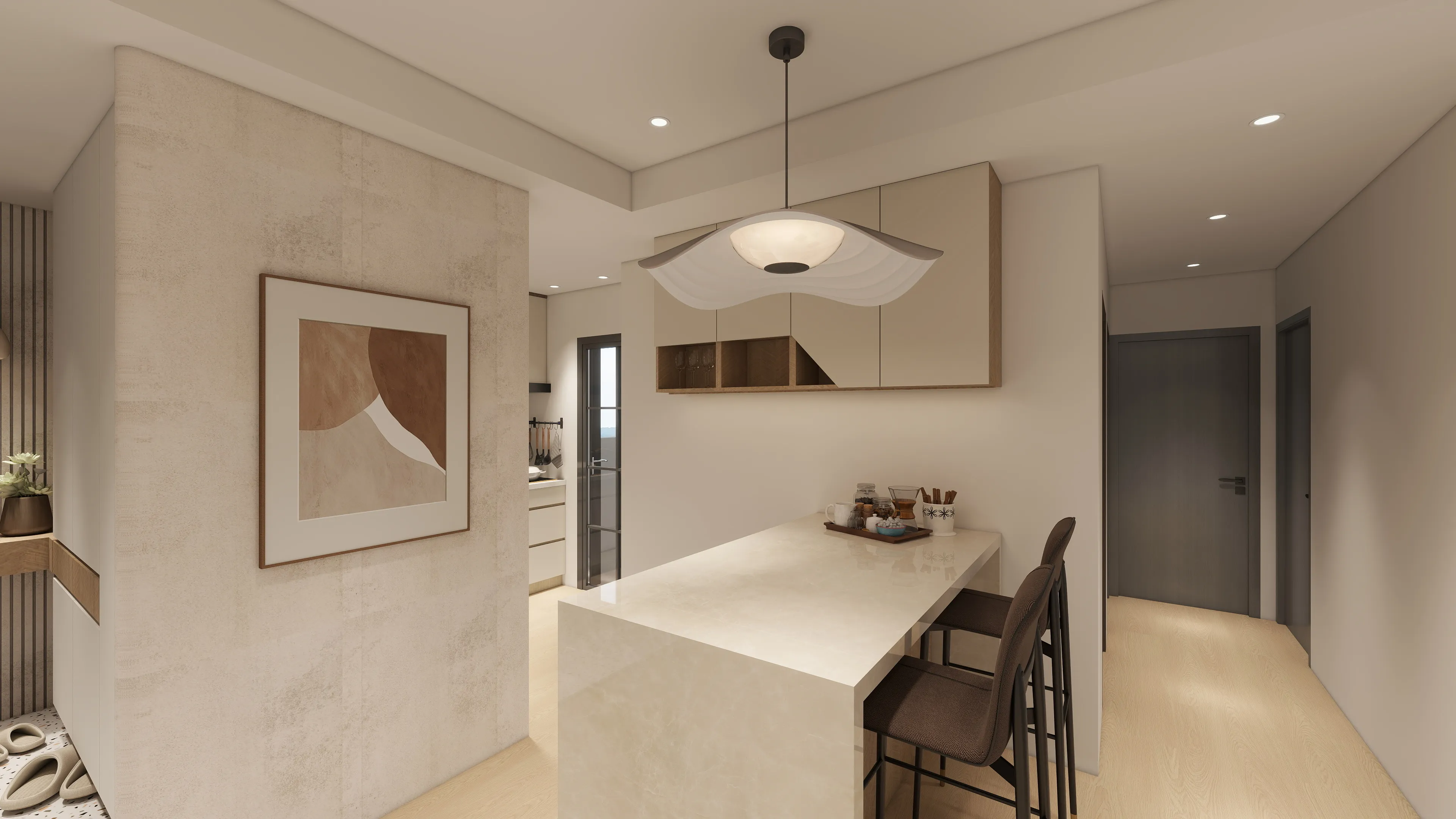 邸苑室內設計-鹿江風華-中島-北歐風