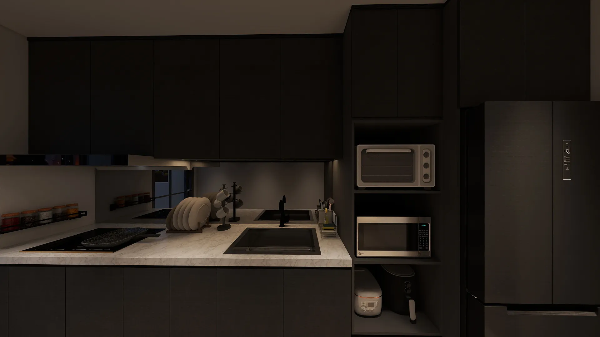 邸苑室內設計-御閑之森 2房 B type-廚房-現代簡約