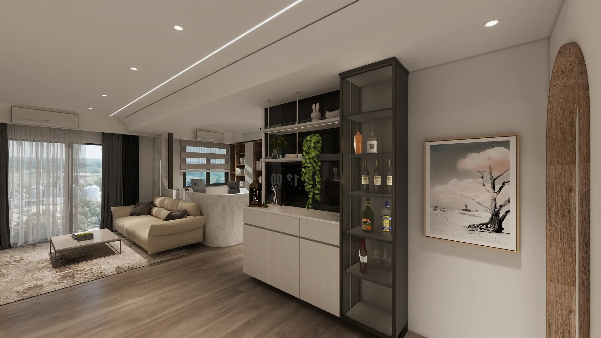 邸苑室內設計-登陽釀時光 A2-餐邊櫃-北歐風&日系簡約