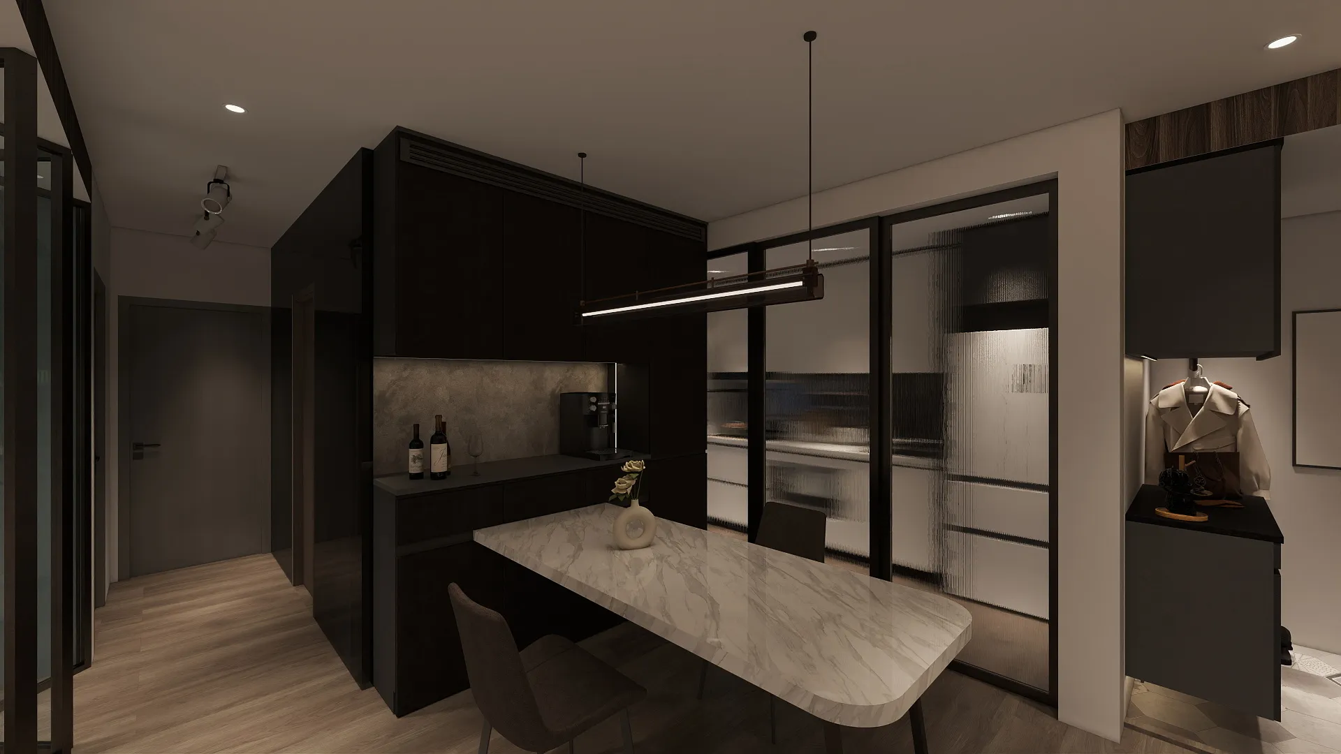 邸苑室內設計- 南悅豐映 A1-中島及餐邊櫃-現代風&輕奢風