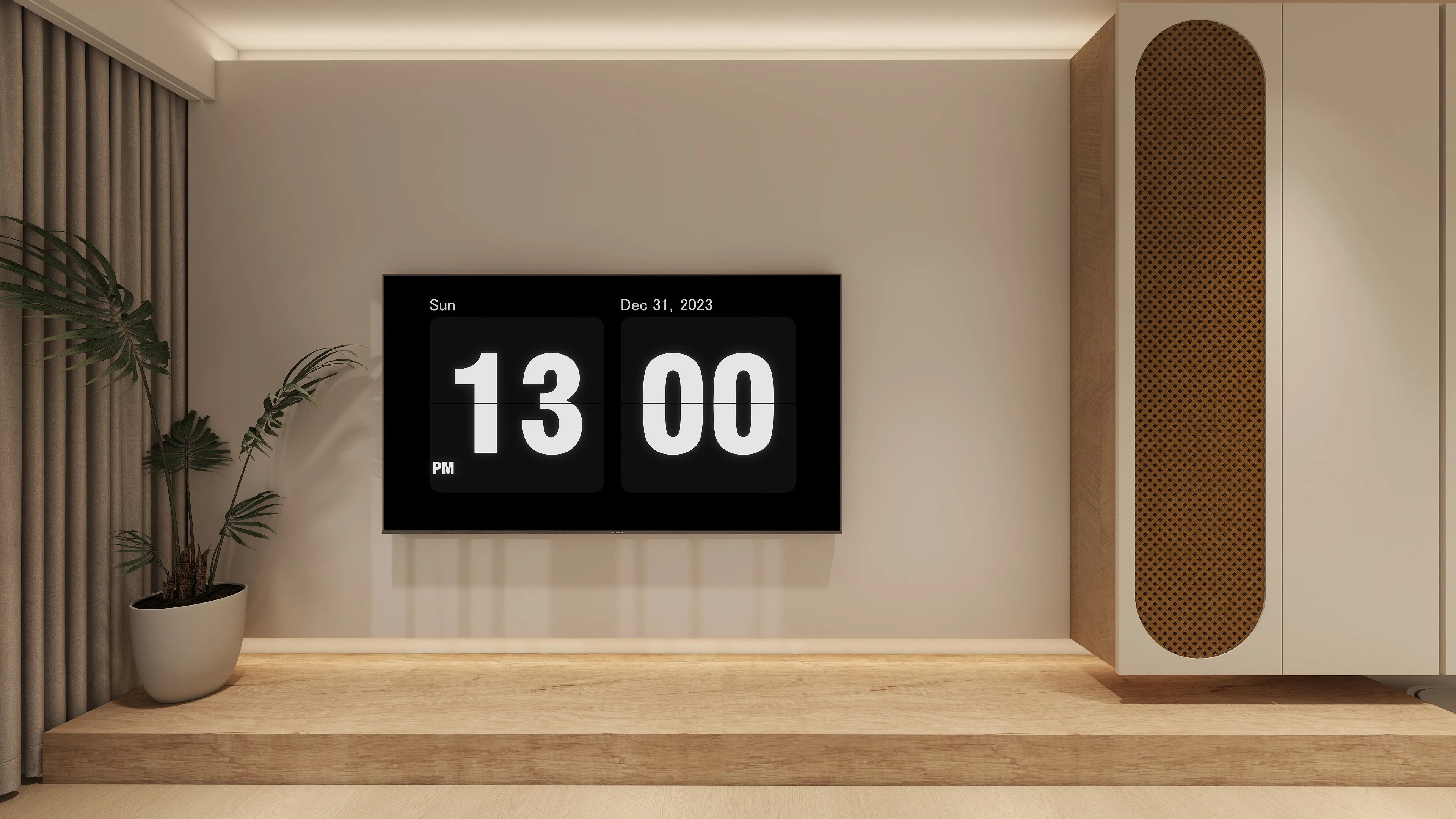 邸苑室內設計-鹿江風華-客廳電視牆-北歐風