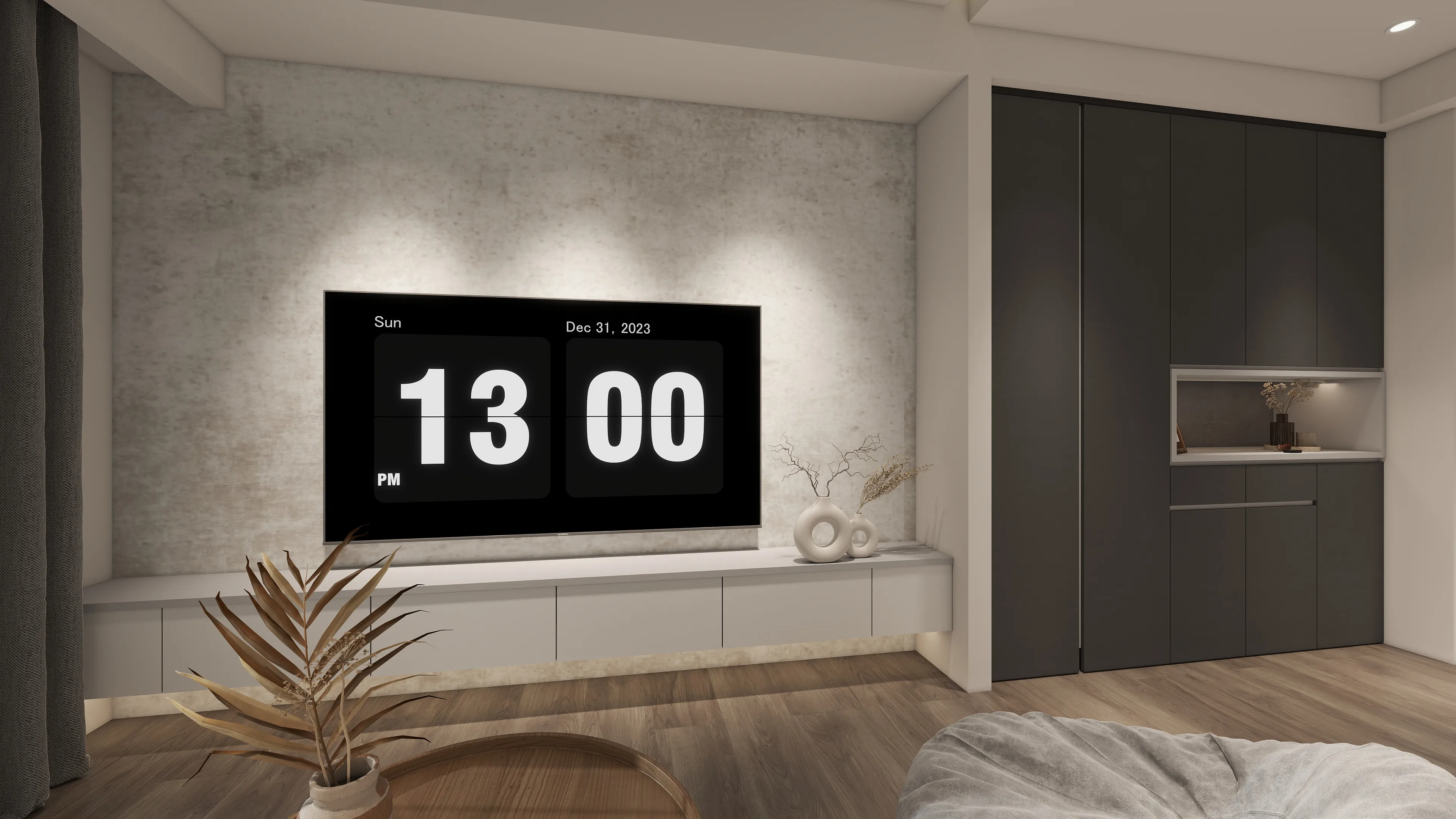 邸苑室內設計-勝興興站 3房-客廳電視牆-簡約風