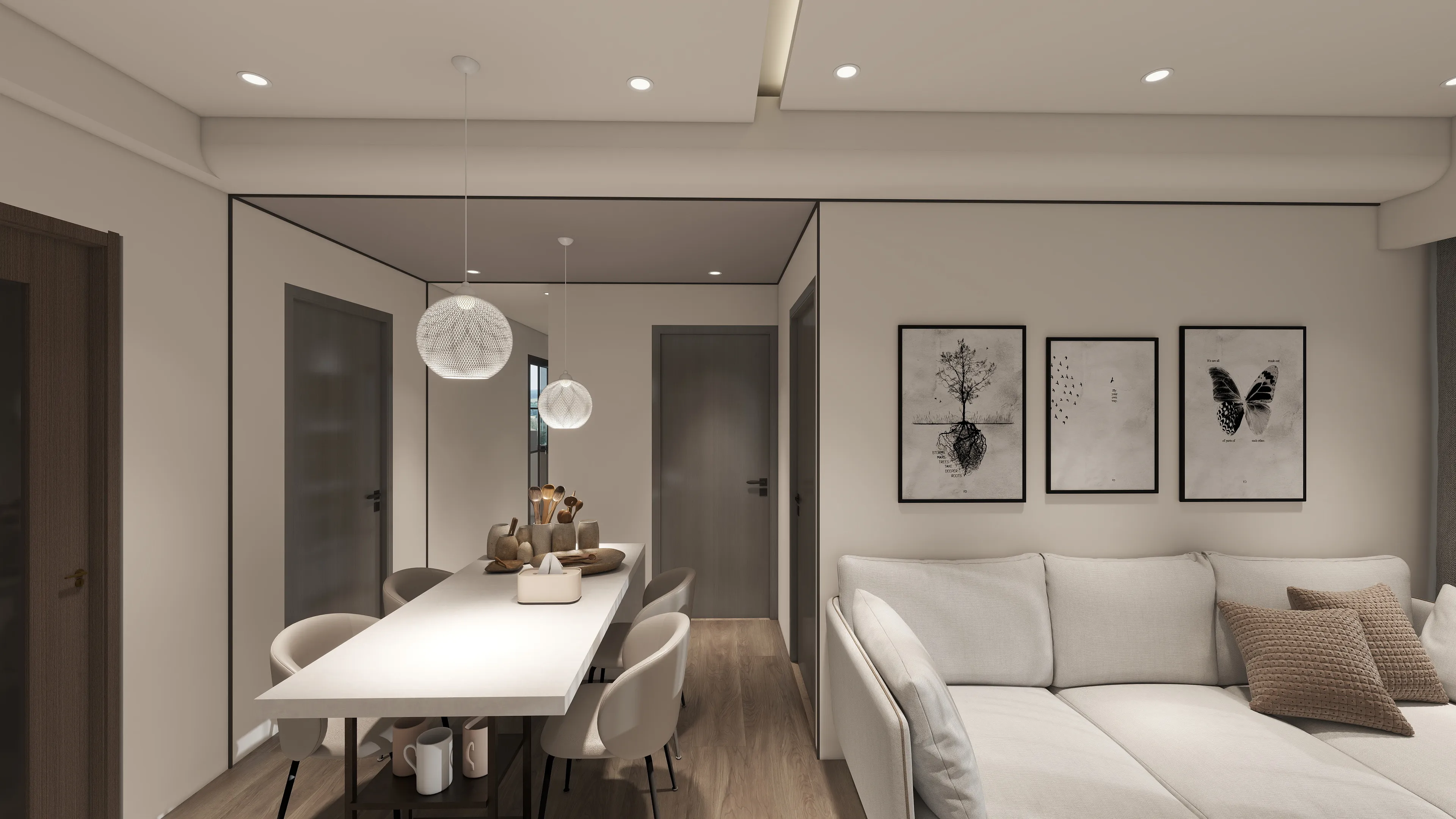 邸苑室內設計-勝興興站 3房-餐桌-簡約風