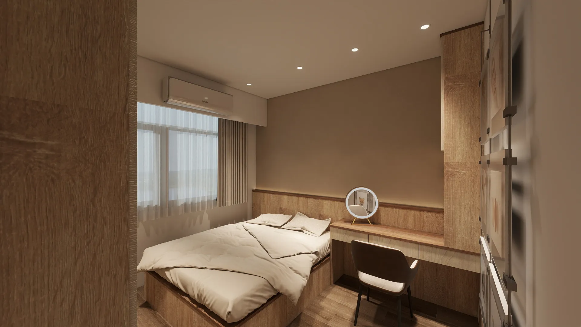 邸苑室內設計-聚佳大值 2房-臥室化妝桌-北歐 × 鄉村風